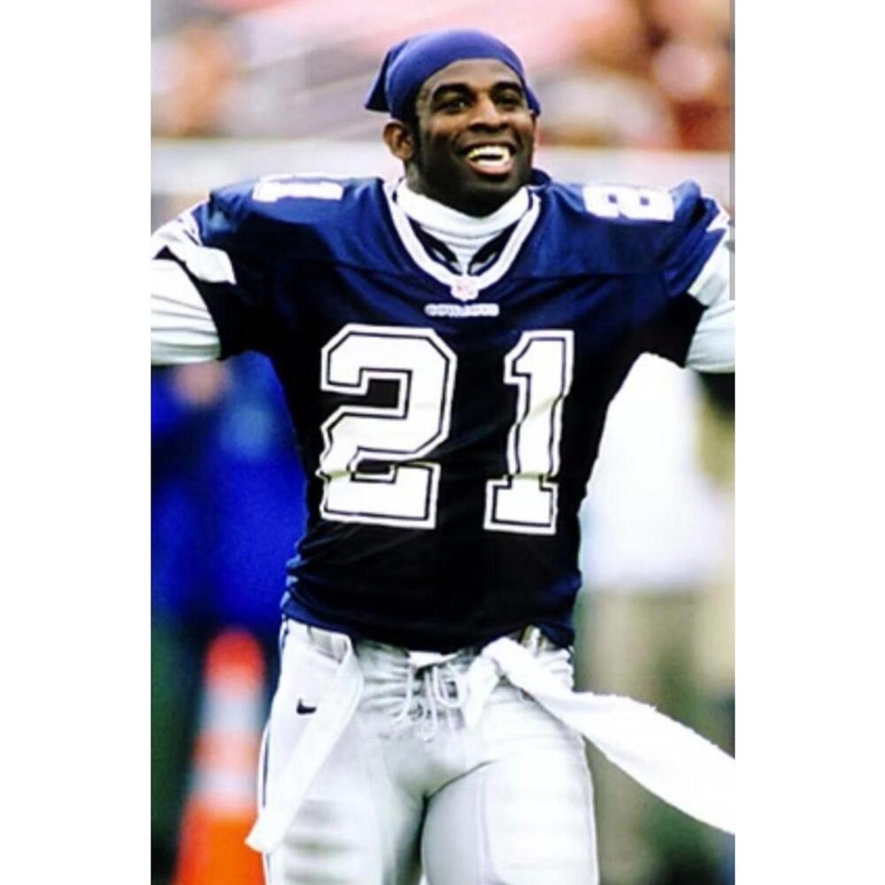 Deion Sanders-Nike-Cowboys-Jersey-Blue-Used- Size:XL$100 - Picture 2 of 9